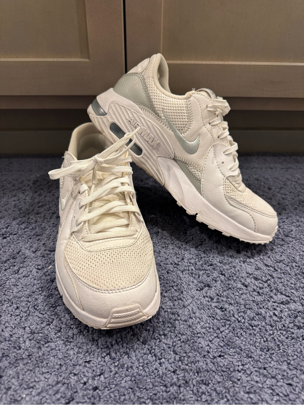 Nike Air Max Women’s Cream and Light Gray Athletic Sneakers
